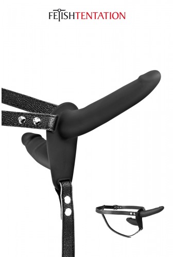 Double gode ceinture noir - Fetish Tentation