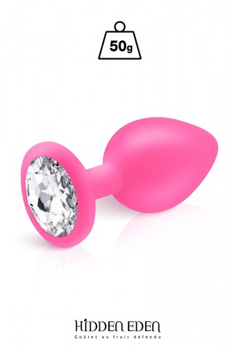 Plug bijou silicone rose M - Hidden Eden