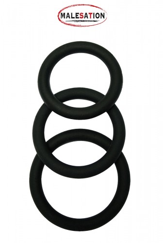 Set 3 CockRings silicone - Malesation