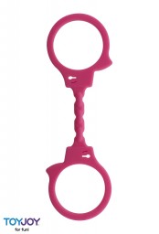 Menottes silicone stretchy - rose