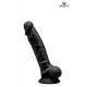 Gode double densité noir 17,5 cm - Modèle 1