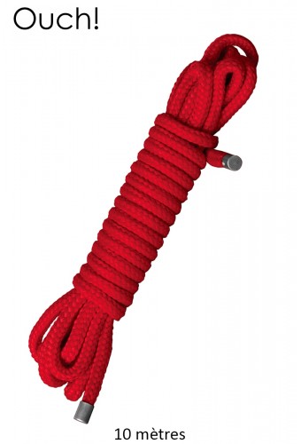 Corde de bondage Japonais 10m rouge - Ouch