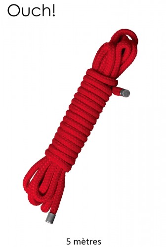 Corde de bondage Japonais 5m rouge - Ouch