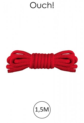 Mini corde de bondage 1,5m rouge - Ouch