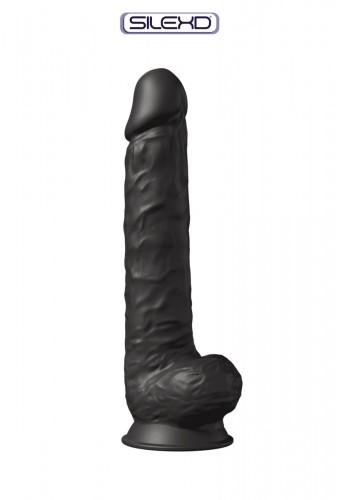 Gode XXL double densité Noir 38 x 7 cm - SilexD