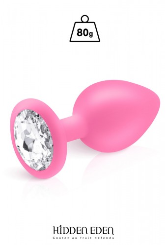 Plug bijou silicone rose L - Hidden Eden