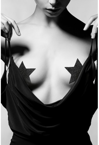 Bijoux de seins Flash Etoile Noir