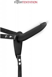 Gode ceinture noir vibrant Fetish Tentation