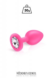 Plug bijou silicone rose S - Hidden Eden