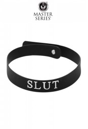 Collier en silicone SLUT - Collier soumise provocant pour soumission BDSM