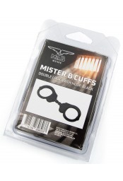 Menottes en métal Double Lock Noires - Mister B