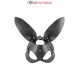 Masque bunny simili cuir réglable - Fetish Tentation