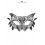 Loup broderie souple Nuit