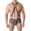 Harnais Axel 3 - Harnais BDSM pour homme en tissu élastique noir