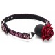 Baillon Boule avec Rose Bud Gag Rose 