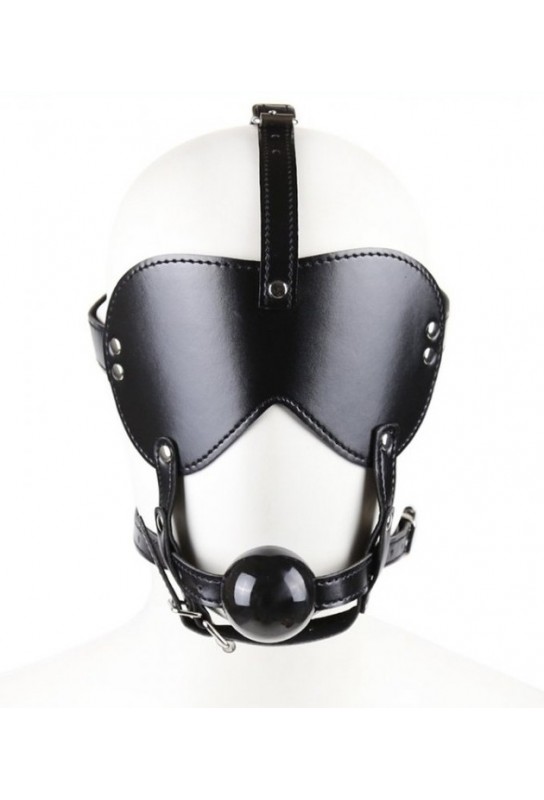 Masque avec Baillon Boule Gag Bling Noir 