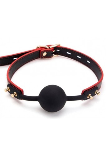 Baillon Boule Maestro Noir et Rouge 