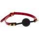 Bâillon Boule Silicone Taboom 4cm Noir-Rouge 