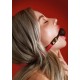 Bâillon Boule Silicone Taboom 4cm Noir-Rouge 