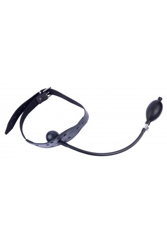 Bâillon gonflable en cuir avec Boule 
