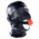 Cagoule SM avec Bâillon et masque Subfull Noire 