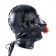 Cagoule SM avec Bâillon et masque Subfull Noire 