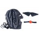 Cagoule SM avec Bâillon et masque Subfull Noire 
