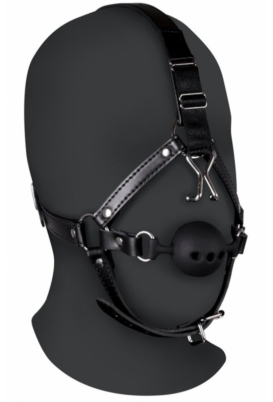 Bâillon Boule avec Crochet nasal Gag Noise Noir 