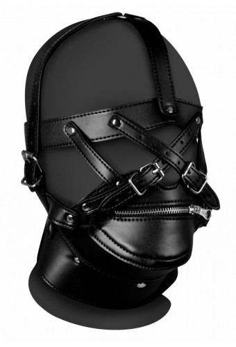 Bâillon SM Zip-Up Noir 