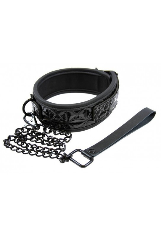 Collier et laisse SM - Sinful Black 