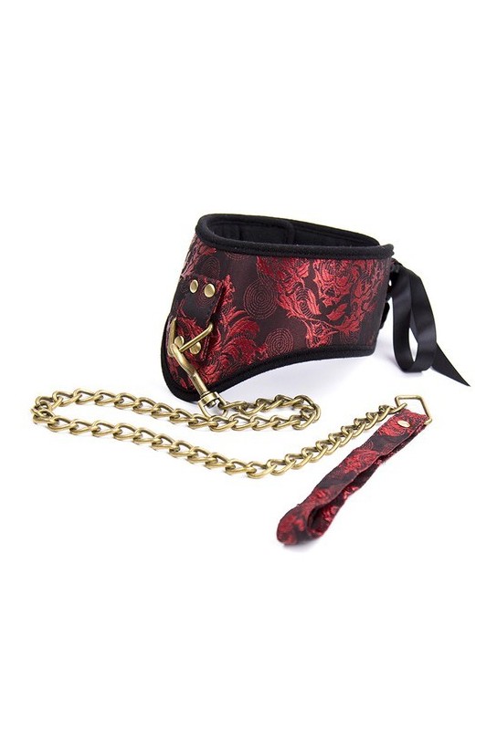 Collier Laisse SCANDAL Rouge 