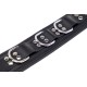 Collier rembourré en cuir avec Anneaux D Noir 