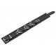 Collier en cuir 3 anneaux D Noir 