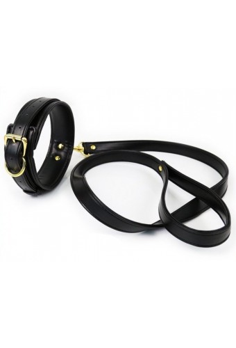 Collier et Laisse Lighty Noir 