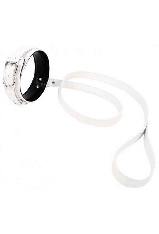 Collier et Laisse Lighty Blanc 