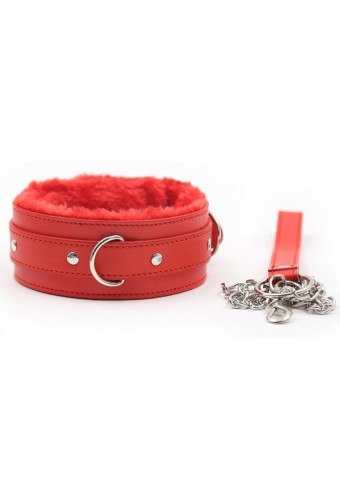 Collier et laisse Fur Sweet Rouge 