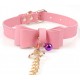 Collier Laisse Bow Rose 
