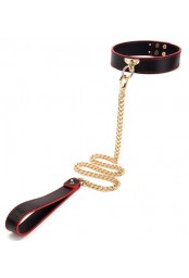 Collier Laisse Maestro Noir et Rouge