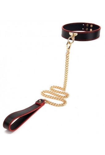 Collier Laisse Maestro Noir et Rouge 