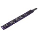 Collier en cuir 3 Anneaux D Violet-Noir 