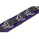 Collier en cuir 3 Anneaux D Violet-Noir 