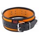 Collier en cuir 3 Anneaux D Orange-Noir 