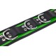 Collier en cuir 3 Anneaux D Vert-Noir 