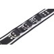 Collier en cuir 3 Anneaux D Blanc-Noir 