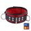 Collier en cuir 3 Anneaux D Rouge-Noir