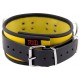 Collier en cuir 3 Anneaux D Jaune-Noir 