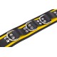 Collier en cuir 3 Anneaux D Jaune-Noir 