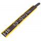 Collier en cuir - 3 anneaux D - Noir/ Jaune 