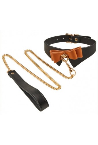 Collier et Laisse Butler Noir et Marron 