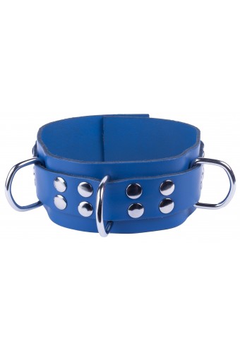 Collier en cuir Ultra Bleu 